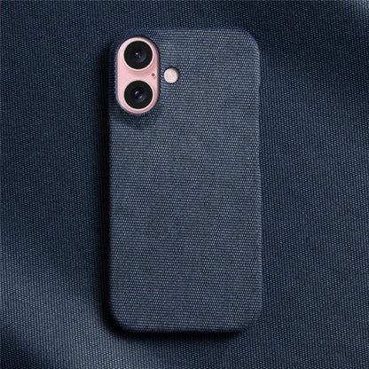 For iPhone 16 Case Cloth Texture Anti-Scratch Protective PC Phone Cover