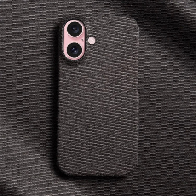 For iPhone 16 Case Cloth Texture Anti-Scratch Protective PC Phone Cover