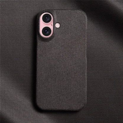 For iPhone 16 Case Cloth Texture Anti-Scratch Protective PC Phone Cover