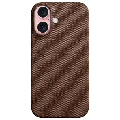 For iPhone 16 Plus Case Cloth Texture Anti-Scratch Protective PC Phone Cover