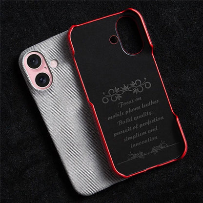 For iPhone 16 Plus Case Cloth Texture Anti-Scratch Protective PC Phone Cover