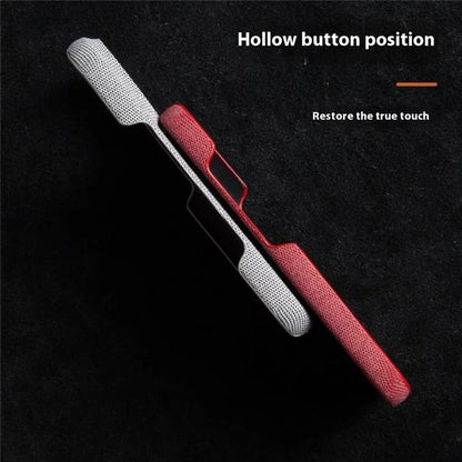 For iPhone 16 Plus Case Cloth Texture Anti-Scratch Protective PC Phone Cover