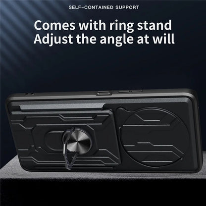 For Xiaomi Redmi A3 4G Case PC+TPU Kickstand Phone Back Cover with Camera Slider