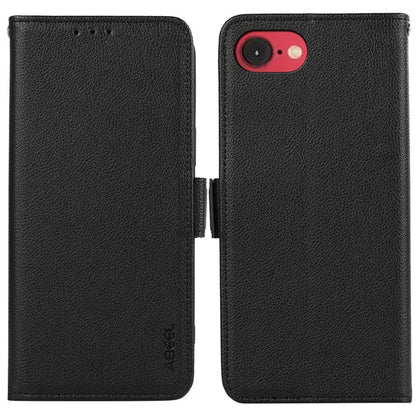 ABEEL For iPhone SE (2024) Case Litchi Texture Leather RFID Blocking Phone Cover
