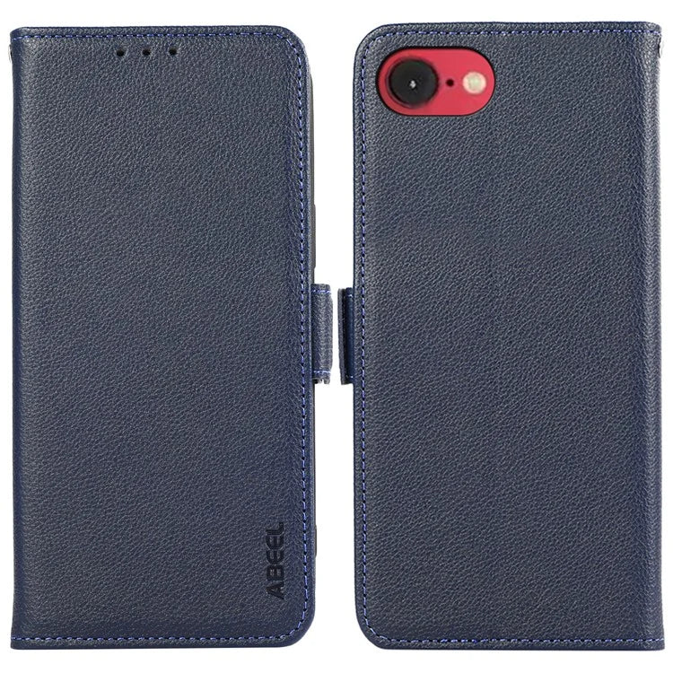 ABEEL For iPhone SE (2024) Case Litchi Texture Leather RFID Blocking Phone Cover