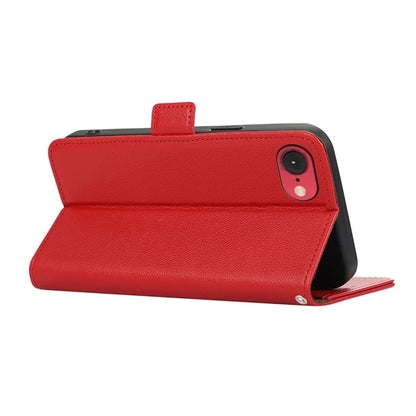 ABEEL For iPhone SE (2024) Case Litchi Texture Leather RFID Blocking Phone Cover