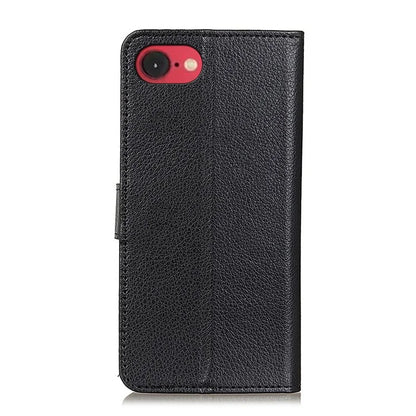 For iPhone SE (2024) Wallet Case PU Leather Phone Cover Litchi Texture
