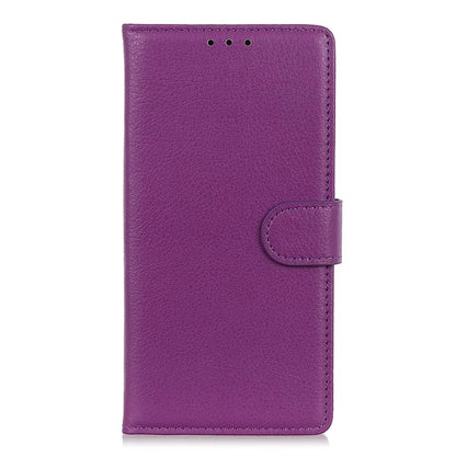 For iPhone SE (2024) Wallet Case PU Leather Phone Cover Litchi Texture