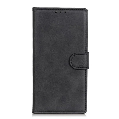 For iPhone SE (2024) Stand Wallet Case Cowhide Texture Leather Phone Cover