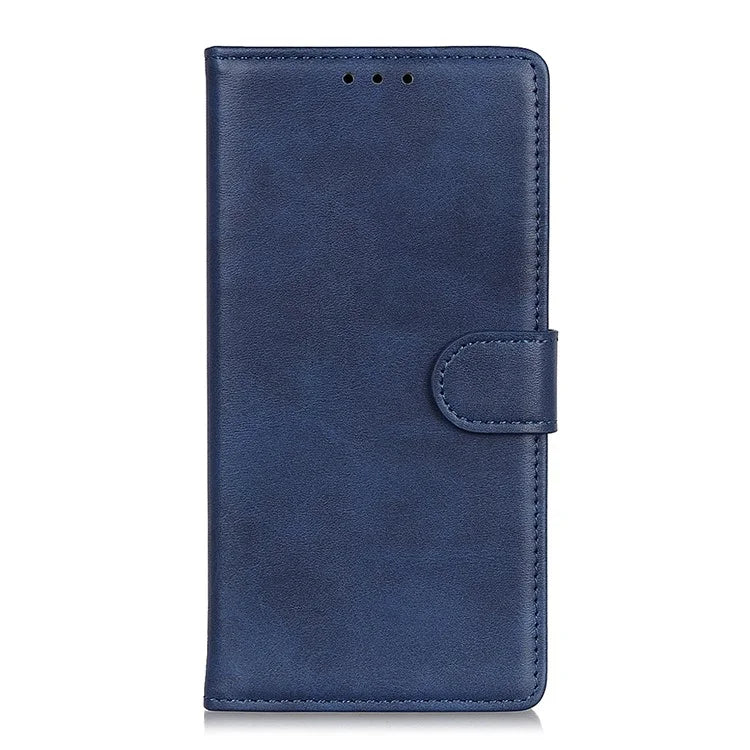 For iPhone SE (2024) Stand Wallet Case Cowhide Texture Leather Phone Cover