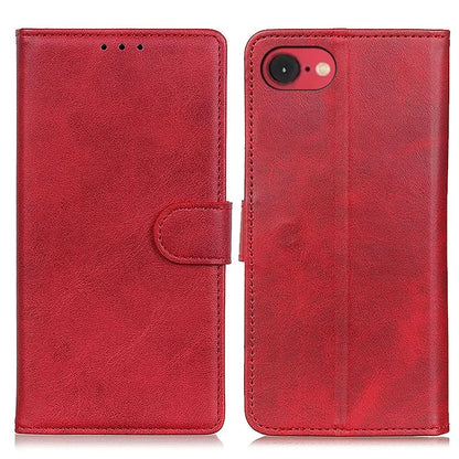 For iPhone SE (2024) Stand Wallet Case Cowhide Texture Leather Phone Cover