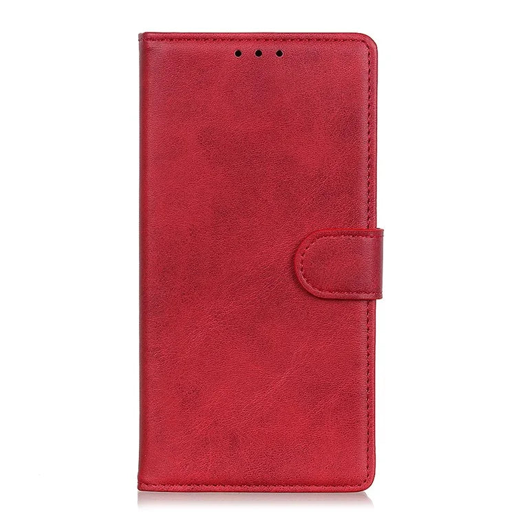 For iPhone SE (2024) Stand Wallet Case Cowhide Texture Leather Phone Cover
