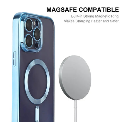 ENKAY HAT PRINCE For iPhone 16 Pro Max Magnetic Clear Case Shockproof TPU Phone Cover with Lens Film