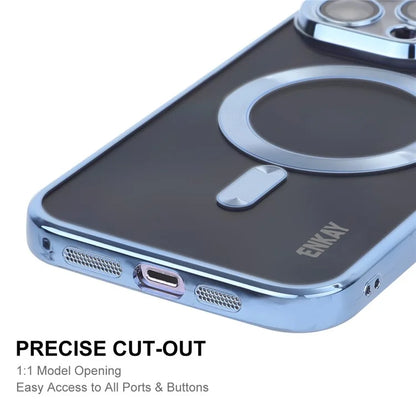 ENKAY HAT PRINCE For iPhone 16 Pro Max Magnetic Clear Case Shockproof TPU Phone Cover with Lens Film