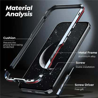 LUPHIE For Google Pixel 9 Pro XL Case Metal Bumper Frame Shockproof Phone Cover