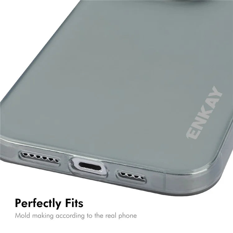 ENKAY HAT PRINCE For iPhone 15 Pro Max Case Translucent Matte TPU Shockproof Phone Case
