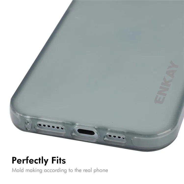 ENKAY HAT PRINCE For iPhone 15 Plus Case Translucent Matte TPU Shockproof Phone Case