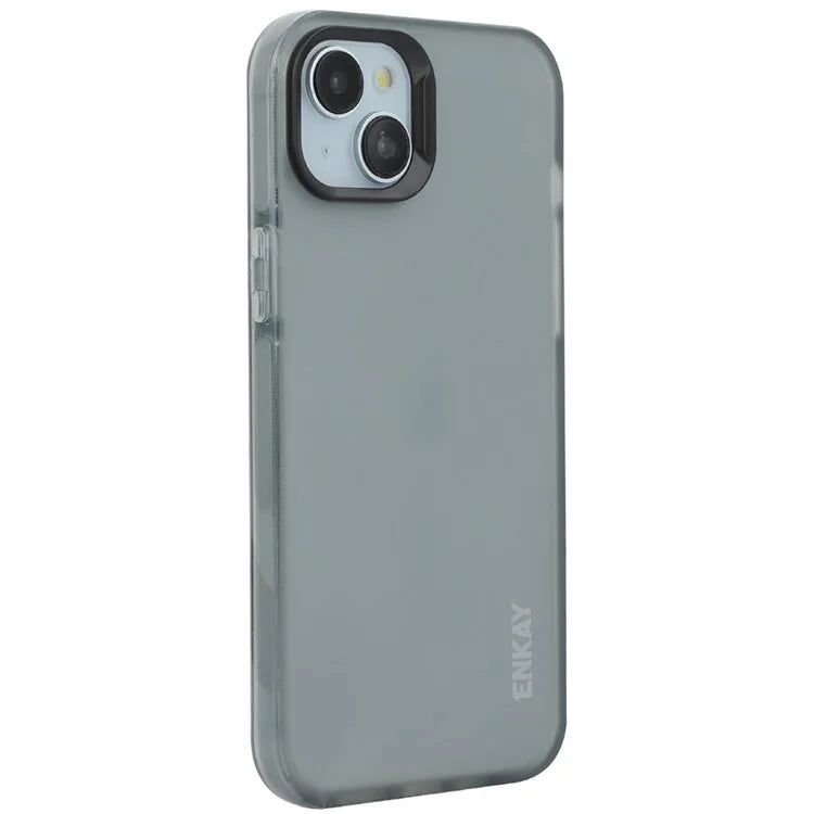 ENKAY HAT PRINCE For iPhone 15 Case Translucent Matte TPU Shockproof Phone Case