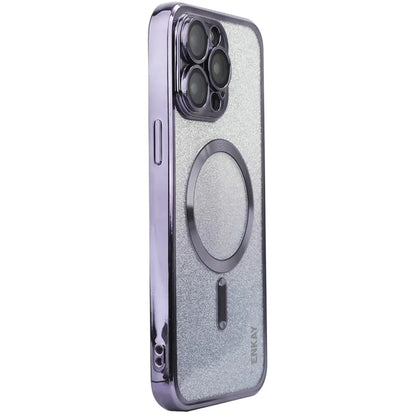 ENAKY HAT PRINCE For iPhone 16 Pro Max Magnetic Case Glitter TPU Phone Back Cover with Lens Film