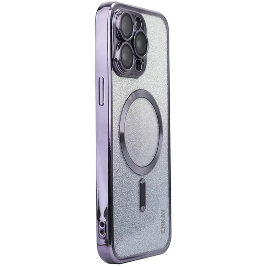 ENAKY HAT PRINCE For iPhone 16 Pro Max Magnetic Case Glitter TPU Phone Back Cover with Lens Film