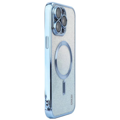 ENAKY HAT PRINCE For iPhone 16 Pro Max Magnetic Case Glitter TPU Phone Back Cover with Lens Film
