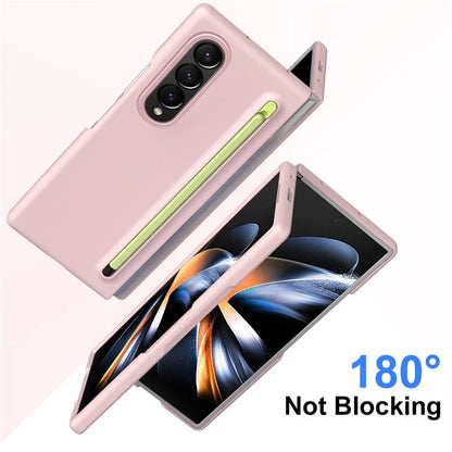 For Samsung Galaxy Z Fold4 5G Case Hard PC Phone Cover with Stylus