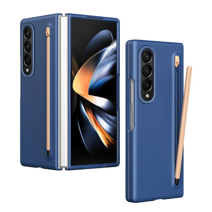 For Samsung Galaxy Z Fold4 5G Case Hard PC Phone Cover with Stylus