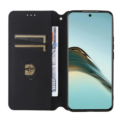 For Realme 13 Pro+ 5G / 13 Pro 5G Wallet Case Rhombus Imprinted Leather Phone Cover
