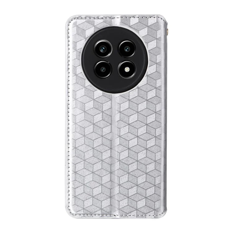 For Realme 13 Pro+ 5G / 13 Pro 5G Wallet Case Rhombus Imprinted Leather Phone Cover