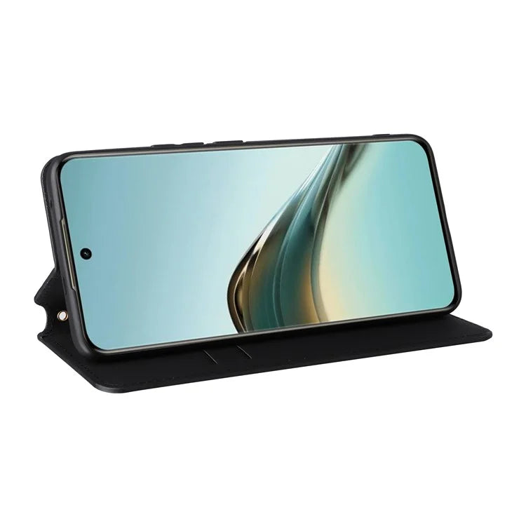 For Realme 13 Pro+ 5G / 13 Pro 5G Wallet Case Rhombus Imprinted Leather Phone Cover