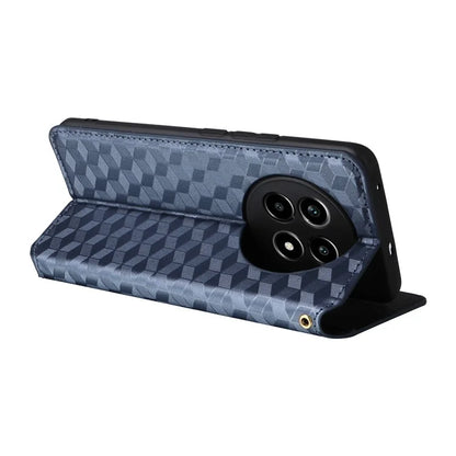 For Realme 13 Pro+ 5G / 13 Pro 5G Wallet Case Rhombus Imprinted Leather Phone Cover
