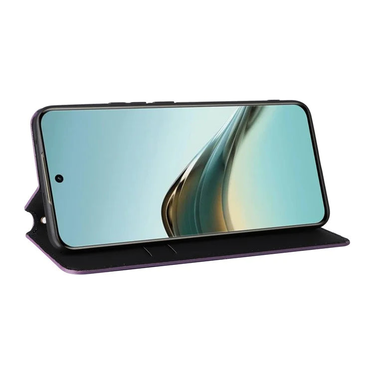For Realme 13 Pro+ 5G / 13 Pro 5G Wallet Case Rhombus Imprinted Leather Phone Cover