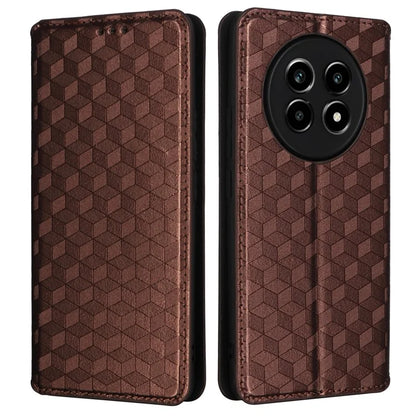 For Realme 13 Pro+ 5G / 13 Pro 5G Wallet Case Rhombus Imprinted Leather Phone Cover