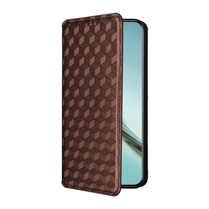 For Realme 13 Pro+ 5G / 13 Pro 5G Wallet Case Rhombus Imprinted Leather Phone Cover