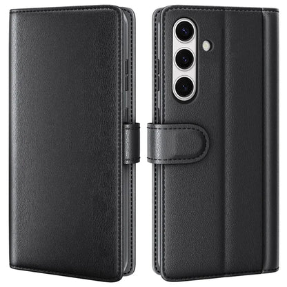 For Samsung Galaxy S24 FE Case Genuine Split Leather Phone Cover Wallet Card Slot