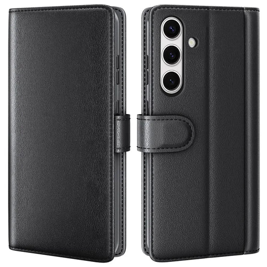 For Samsung Galaxy S24 FE Case Genuine Split Leather Phone Cover Wallet Card Slot