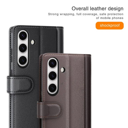 For Samsung Galaxy S24 FE Case Genuine Split Leather Phone Cover Wallet Card Slot