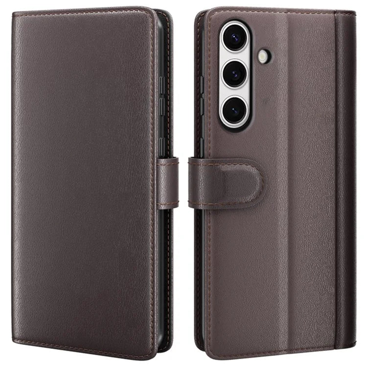 For Samsung Galaxy S24 FE Case Genuine Split Leather Phone Cover Wallet Card Slot