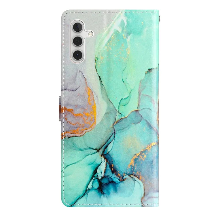 For Samsung Galaxy S24 FE Wallet Case PU Leather Pattern Printing Stand Phone Cover with Strap