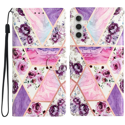 For Samsung Galaxy S24 FE Wallet Case PU Leather Pattern Printing Stand Phone Cover with Strap