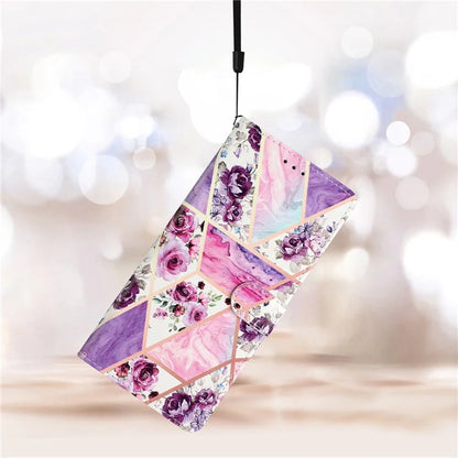 For Samsung Galaxy S24 FE Wallet Case PU Leather Pattern Printing Stand Phone Cover with Strap
