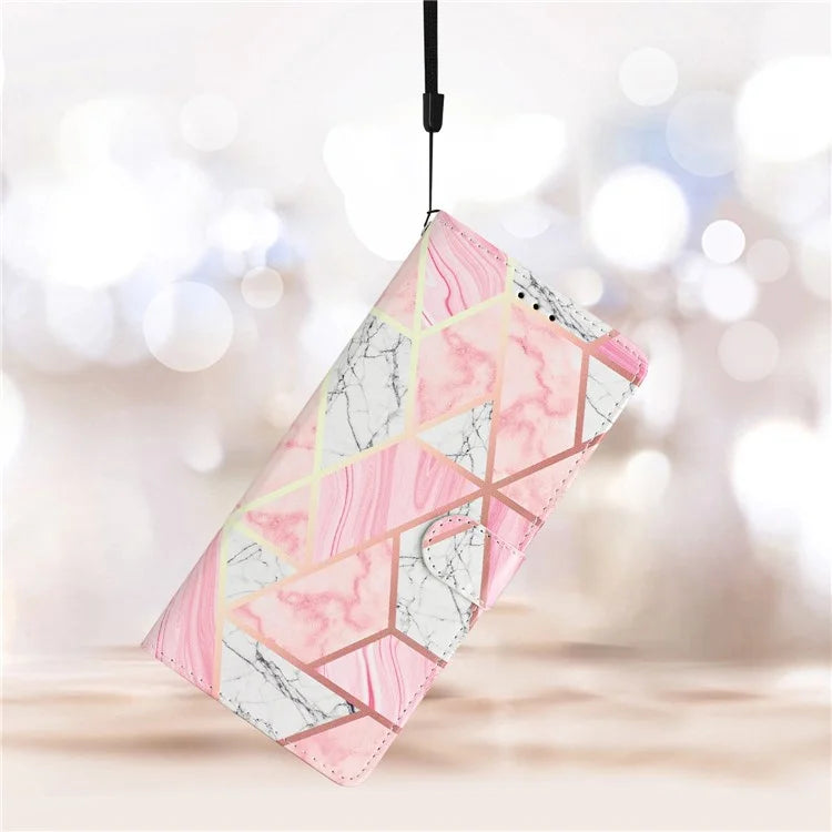 For Samsung Galaxy S24 FE Wallet Case PU Leather Pattern Printing Stand Phone Cover with Strap