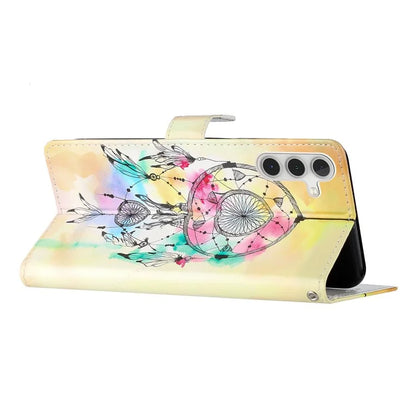 For Samsung Galaxy S24 FE Wallet Case PU Leather Pattern Printing Stand Phone Cover with Strap