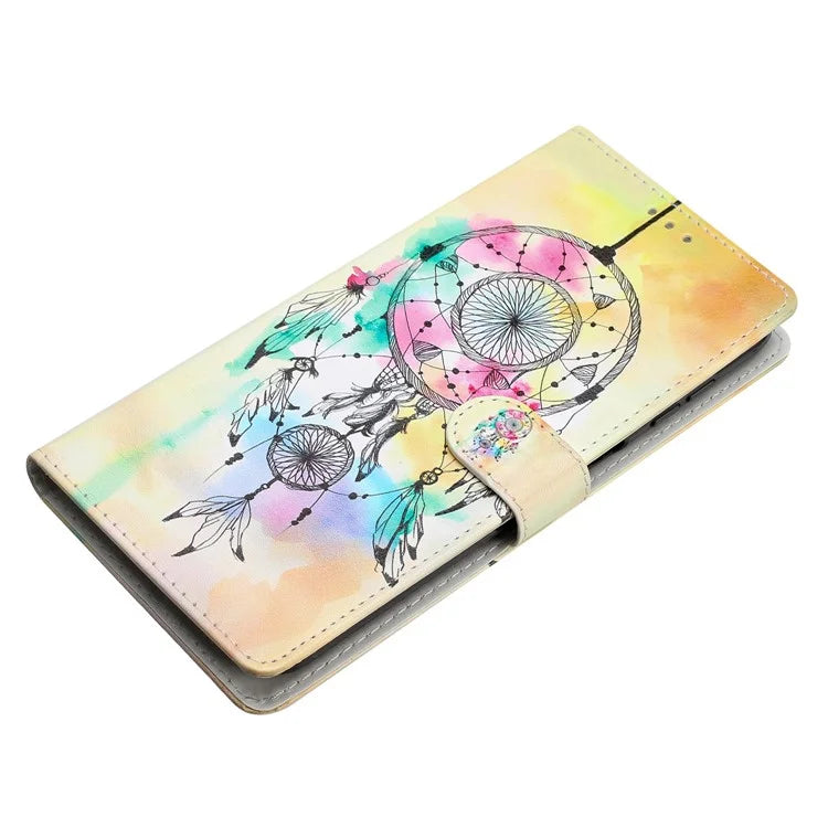 For Samsung Galaxy S24 FE Wallet Case PU Leather Pattern Printing Stand Phone Cover with Strap