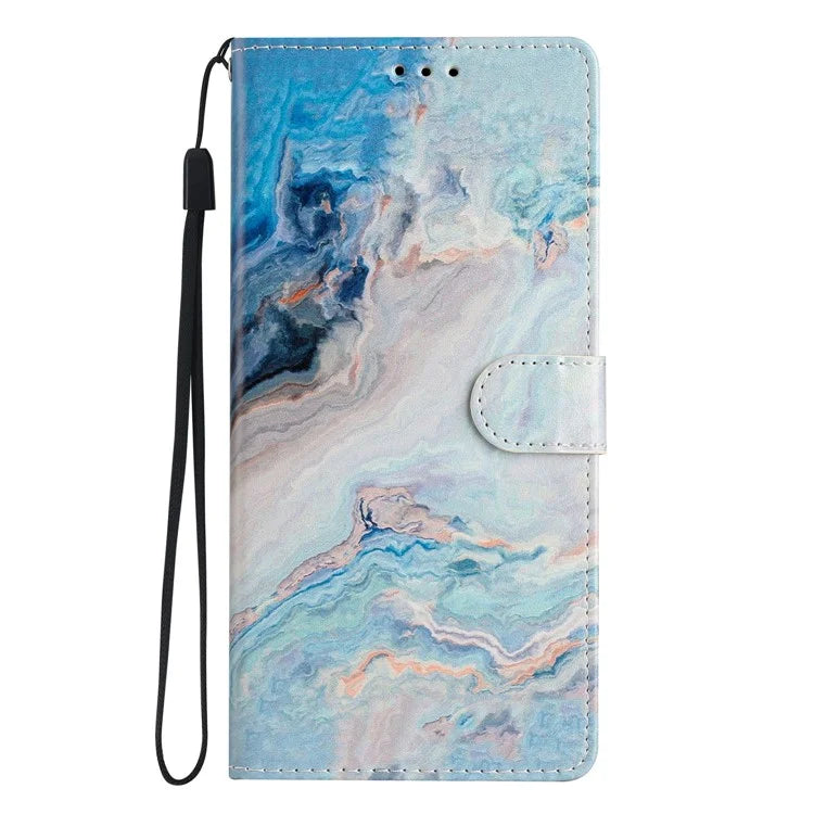 For Samsung Galaxy S24 FE Wallet Case PU Leather Pattern Printing Stand Phone Cover with Strap