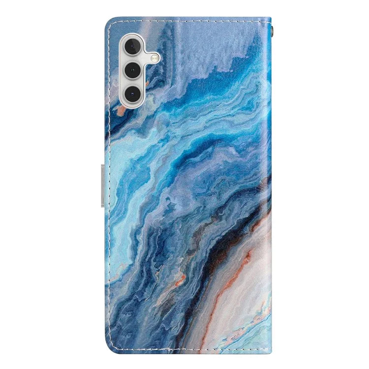For Samsung Galaxy S24 FE Wallet Case PU Leather Pattern Printing Stand Phone Cover with Strap