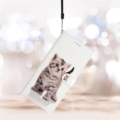 For Samsung Galaxy S24 FE Wallet Case PU Leather Pattern Printing Stand Phone Cover with Strap