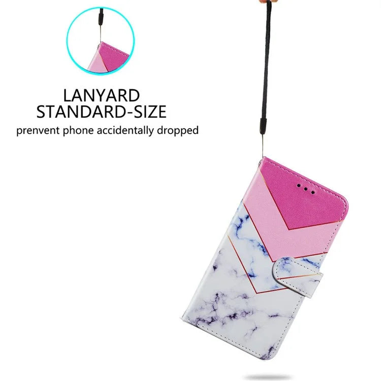 For Samsung Galaxy S24 FE Wallet Case PU Leather Pattern Printing Stand Phone Cover with Strap