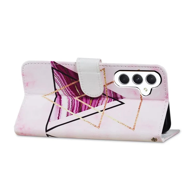 For Samsung Galaxy S24 FE Wallet Case PU Leather Pattern Printing Stand Phone Cover with Strap