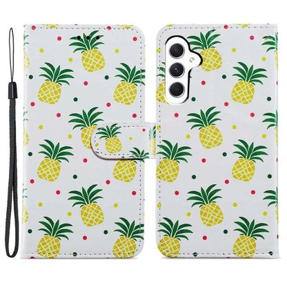 For Samsung Galaxy S24 FE Wallet Case PU Leather Pattern Printing Stand Phone Cover with Strap